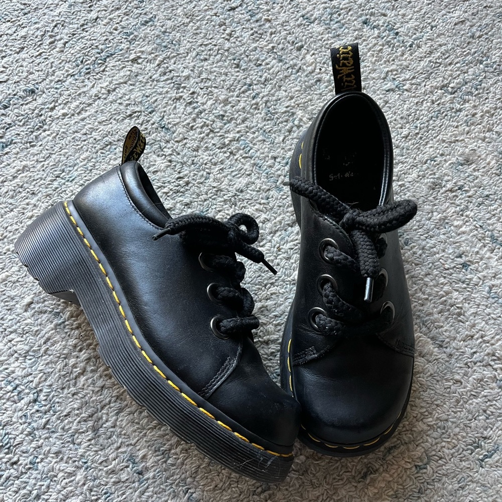 Dr. Martens Black Platform Shoes